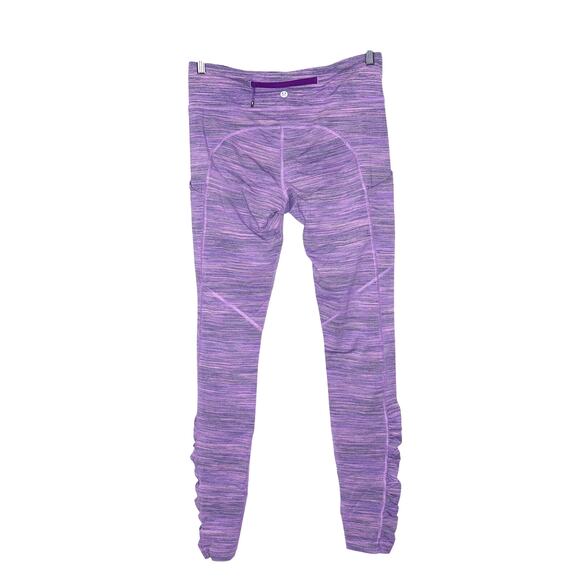 LULULEMON Speed Tight IV Space Dye Camo Violet Black Grape Active Women's 8 - Picture 2 of 9